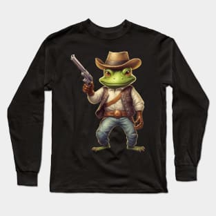 This cowboy frog is ready to take on the Wild West Long Sleeve T-Shirt